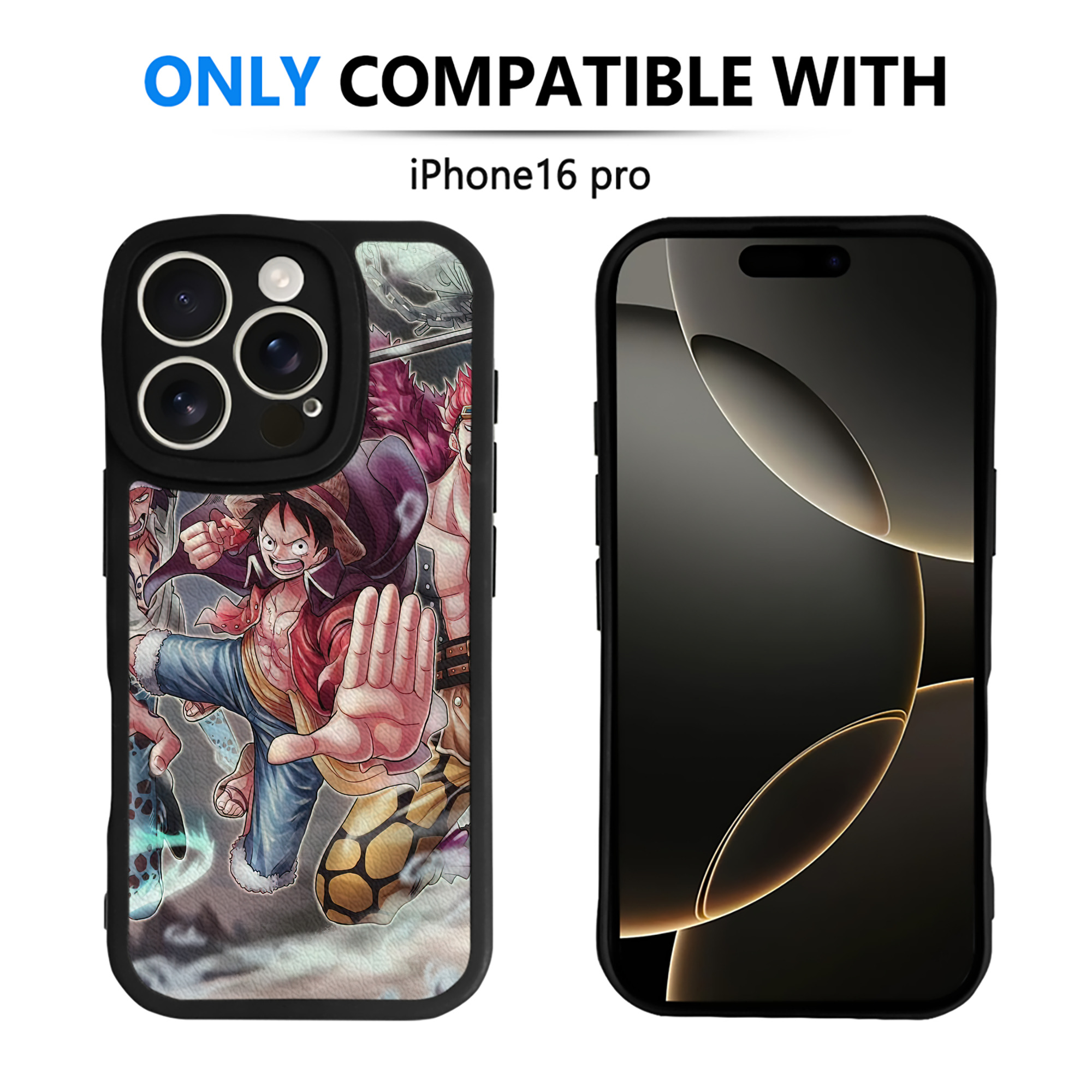 （画像用） ワンピース ONE PIECE 【iPhone 16シリーズ対応】シリコンスマホケース（レザー調） 材質：シリコン